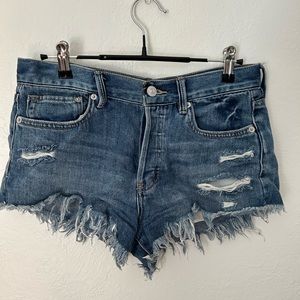 Free People good vibrations low rise jean shorts